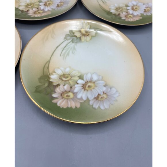 5 Pc Vintage Reinhold Schlegelmilch R.S.Tillowitz Germany Daisy Salad Plates - Picture 2 of 8